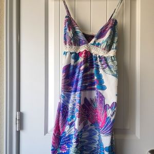 A spaghetti strapp beach cover up